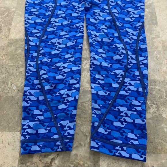 Vineyard Vines Yoga Pants Fitness Leggings Small Royal Blue Whale Print 23” - Picture 12 of 12